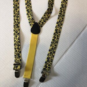 Minion Suspenders Yellow Minions  Costume And/Or Everyday Elastic w/ Clip Ends
